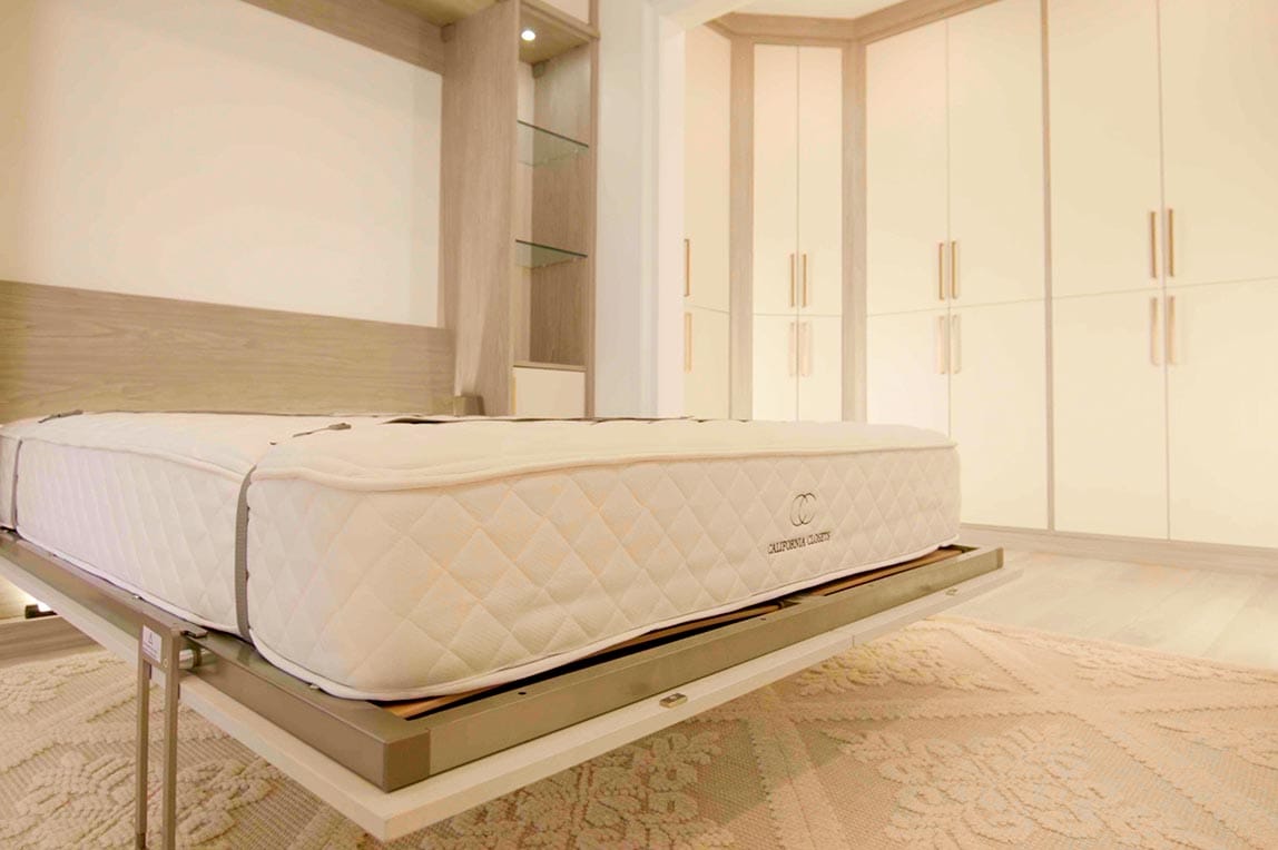 Custom murphy bed matress available in twin, full, and queen sizes by California Closets